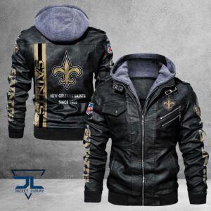 New Orleans Saints NFL Style Leather Jacket For Fans