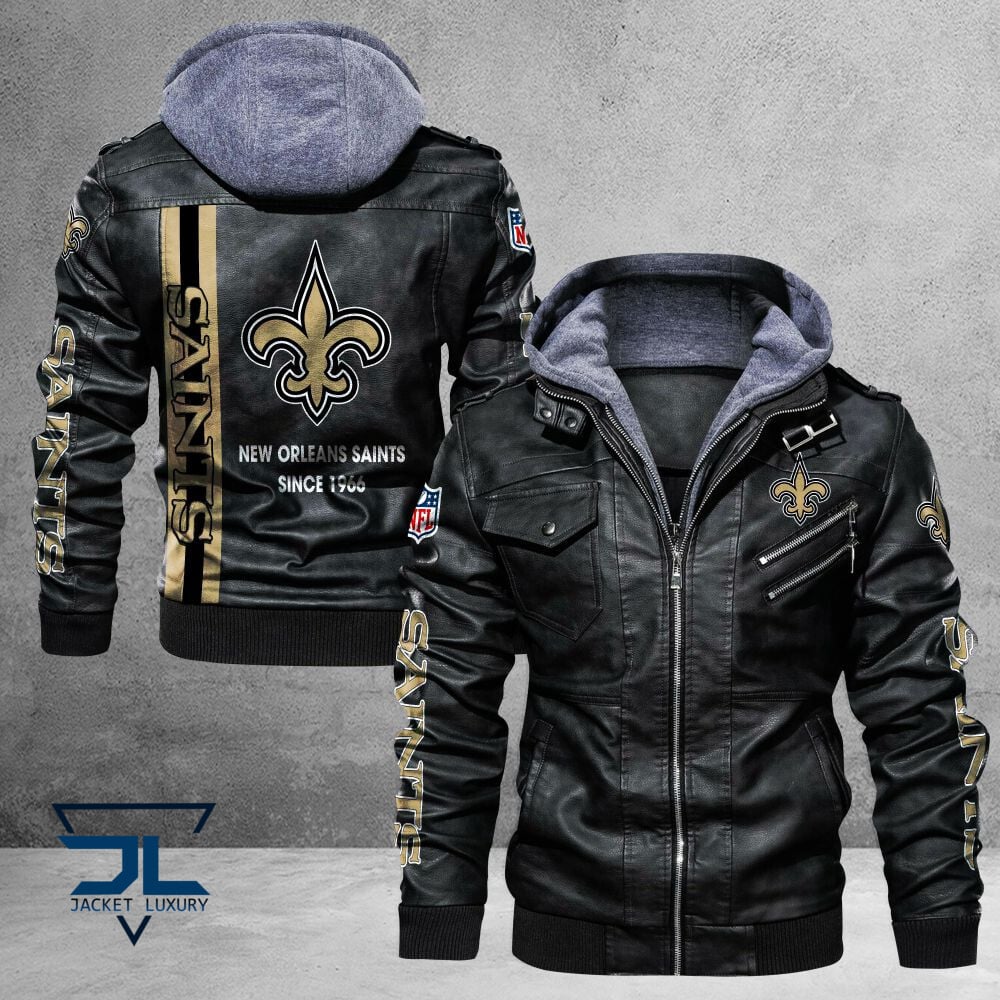 New Orleans Saints NFL Style Leather Jacket For Fans
