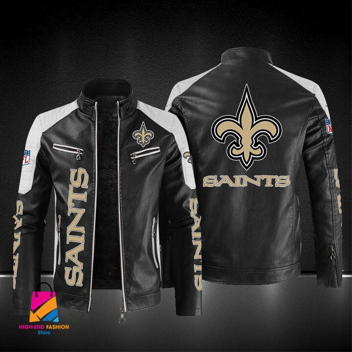 New Orleans Saints NFL Style Leather Jacket For Fans