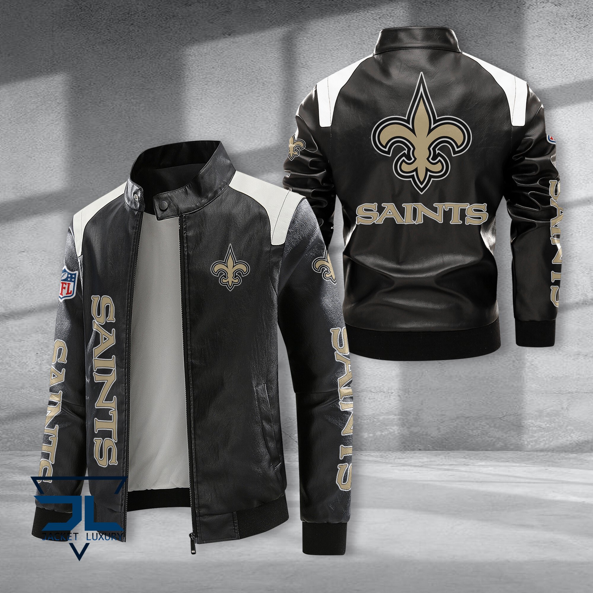 New Orleans Saints NFL Style Leather Jacket For Fans