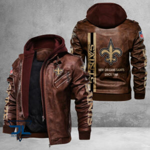 New Orleans Saints NFL Style Leather Jacket For Fans