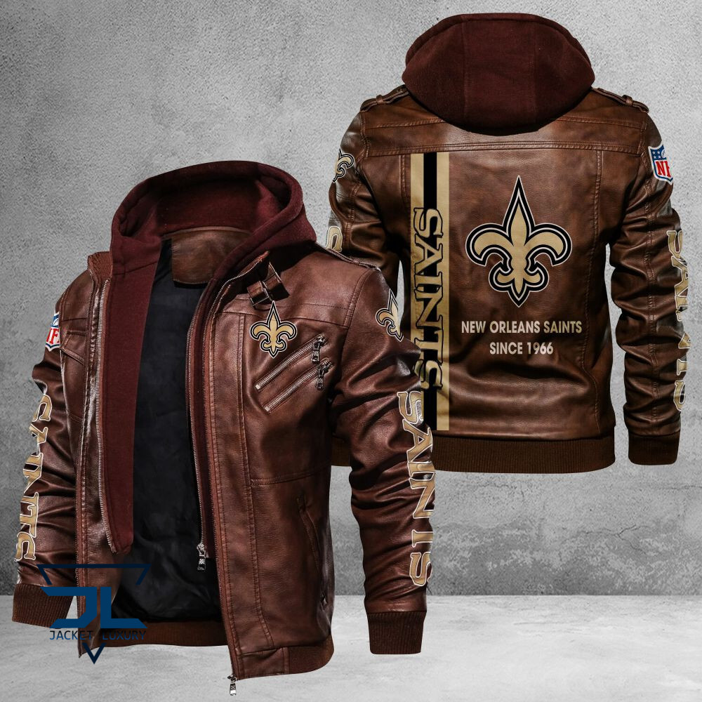 New Orleans Saints NFL Style Leather Jacket For Fans