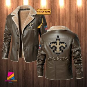 New Orleans Saints NFL Style Leather Jacket For Fans