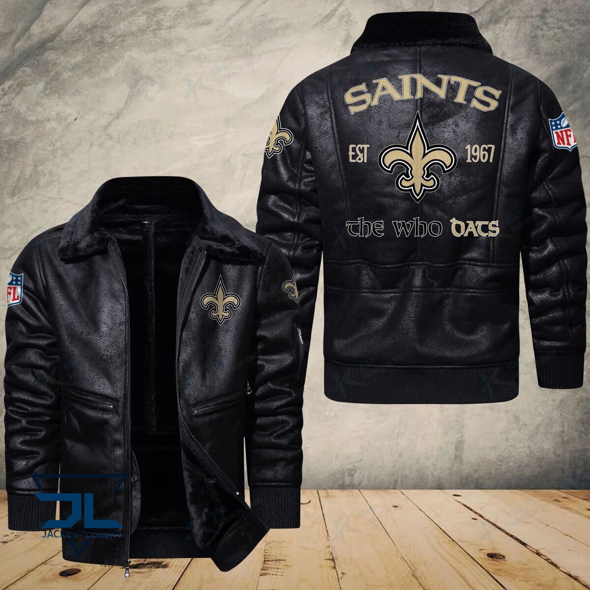 New Orleans Saints NFL Style Leather Jacket For Fans