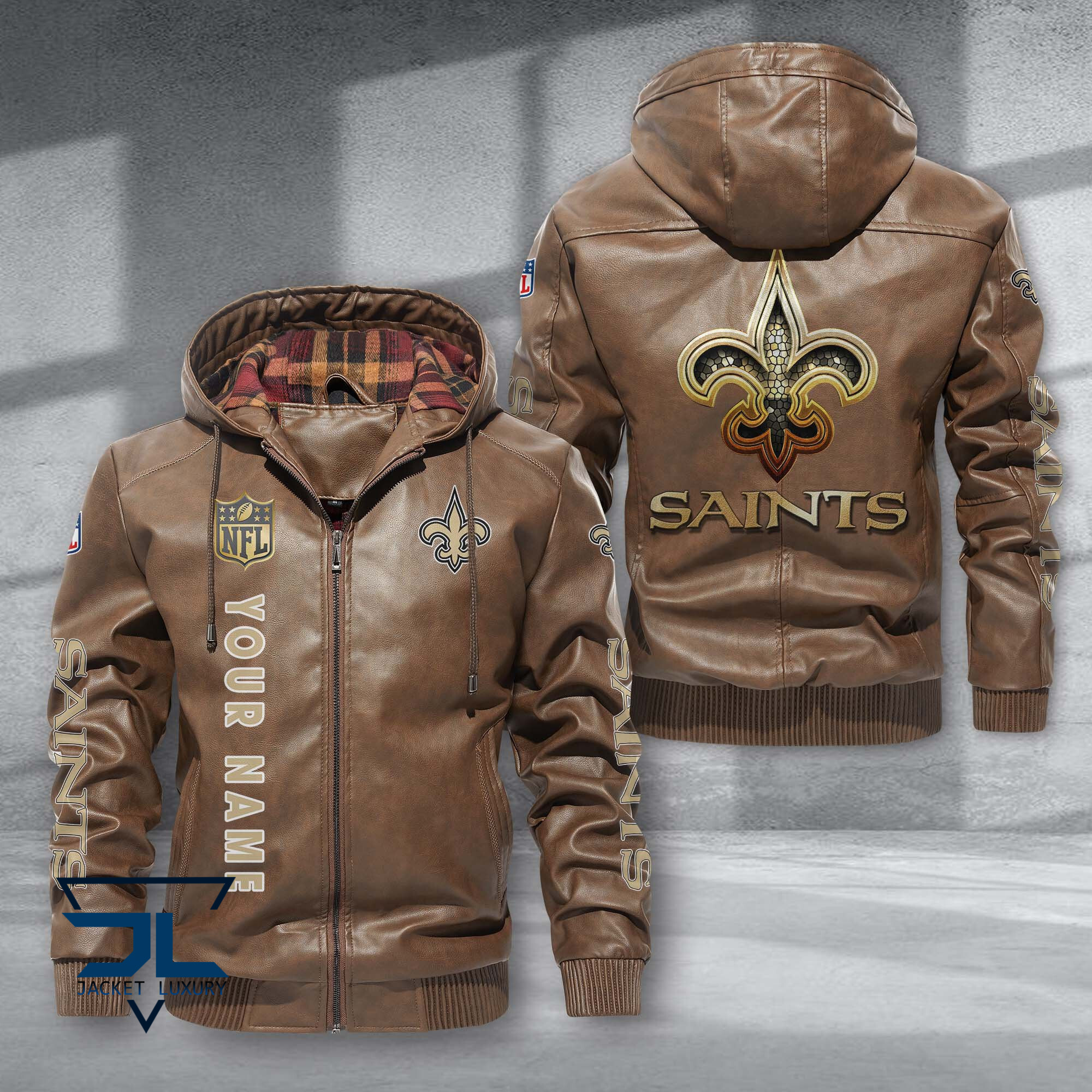 New Orleans Saints NFL Style Leather Jacket For Fans