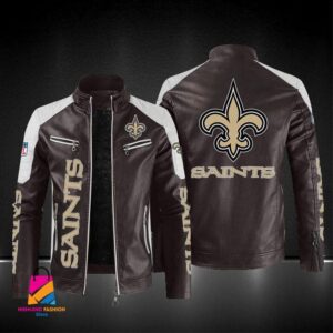 New Orleans Saints NFL Style Leather Jacket For Fans