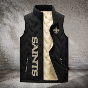 New Orleans Saints NFL Style Sleeveless Puffer Jacket For Fans