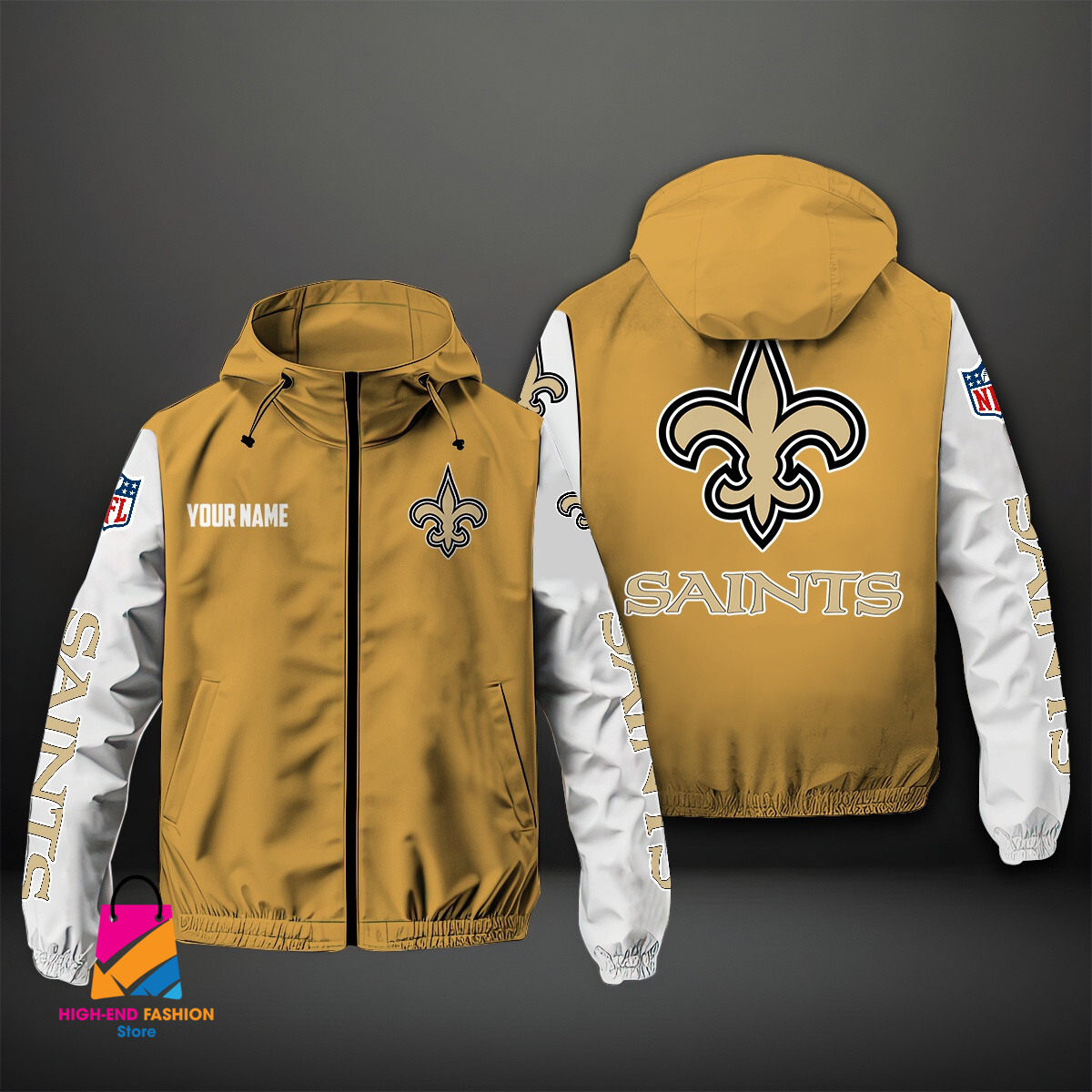 New Orleans Saints NFL Style Windbreaker Jacket For Fans