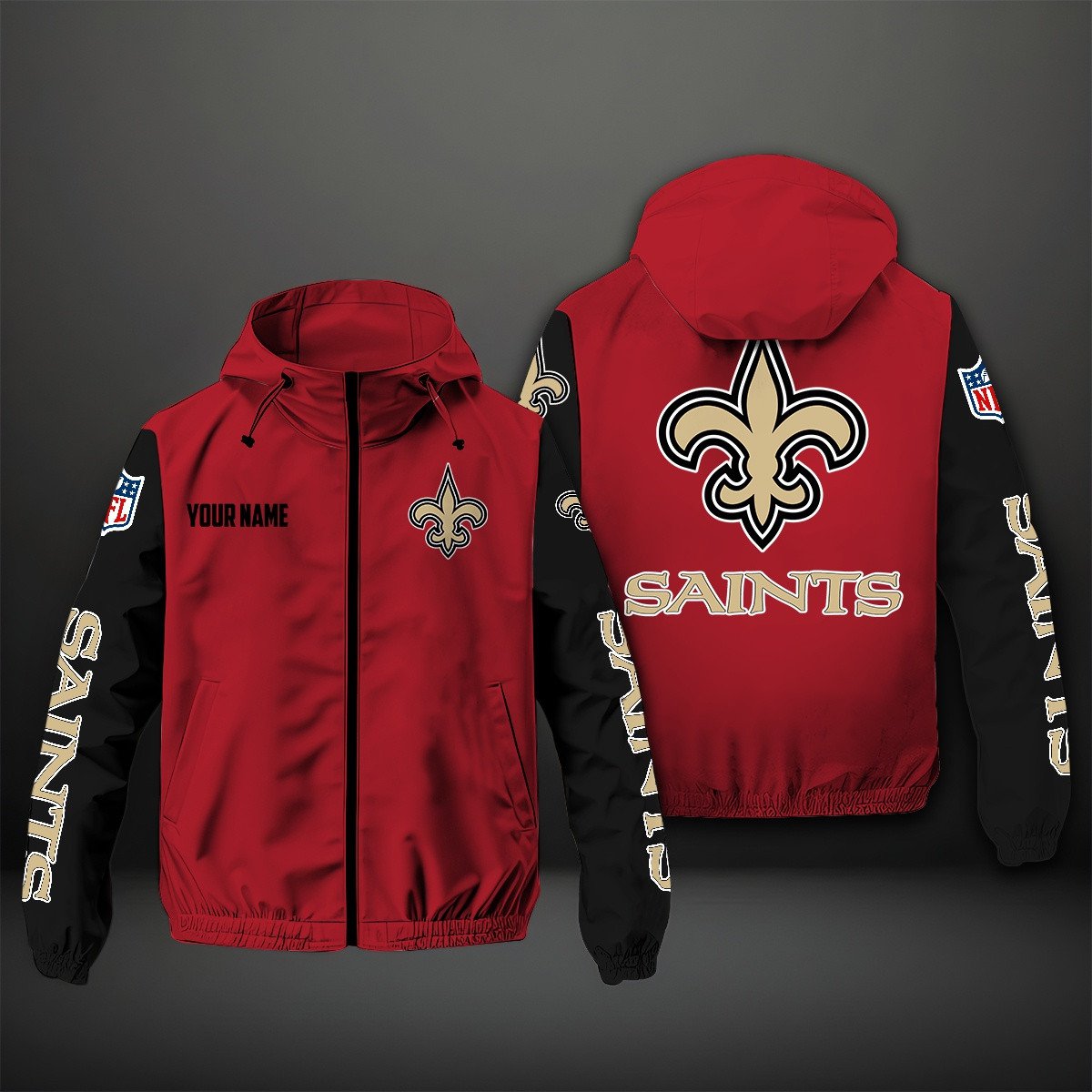 New Orleans Saints NFL Style Windbreaker Jacket For Fans