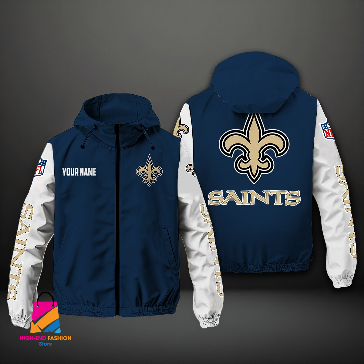 New Orleans Saints NFL Style Windbreaker Jacket For Fans