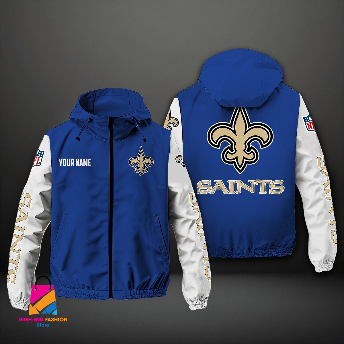 New Orleans Saints NFL Style Windbreaker Jacket For Fans