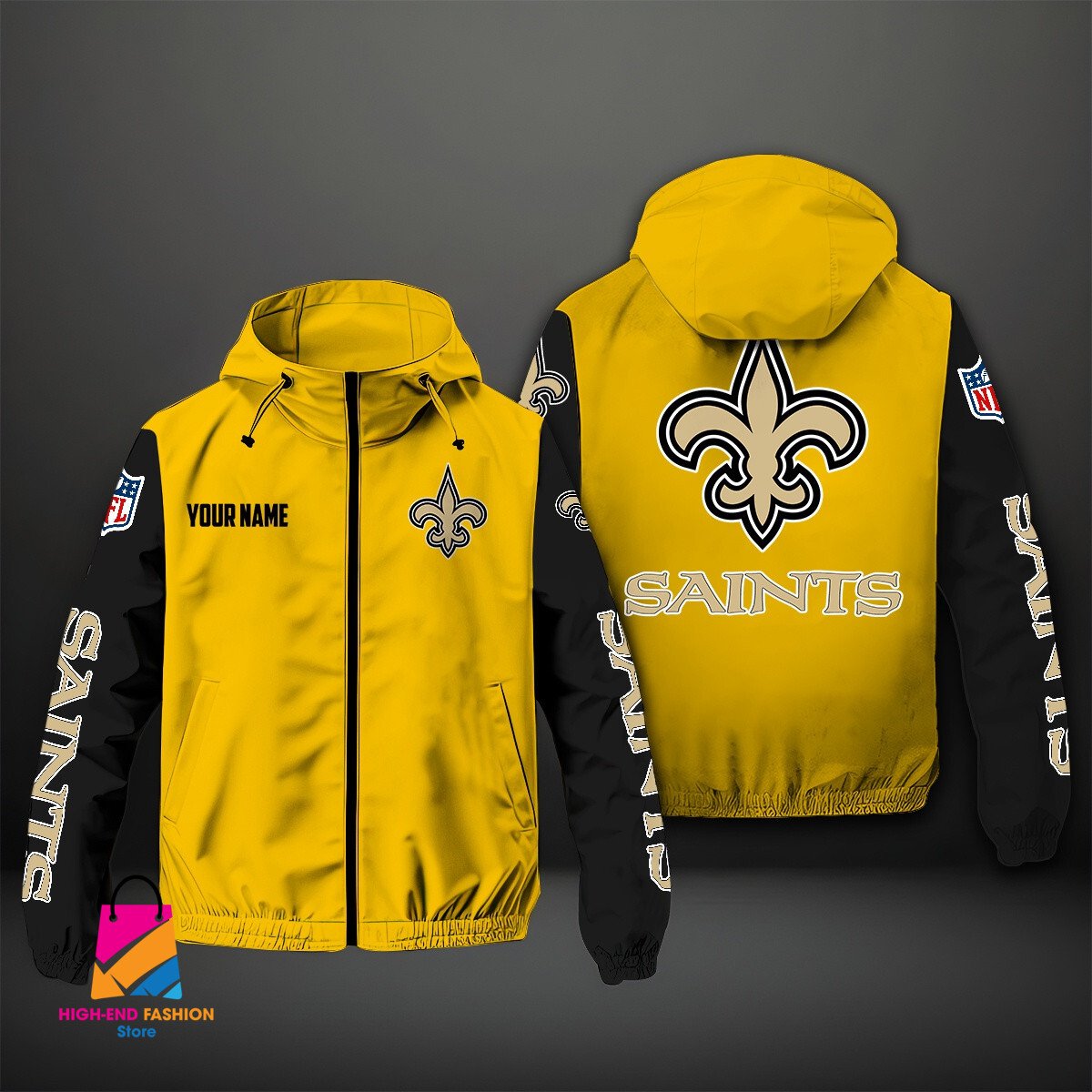 New Orleans Saints NFL Style Windbreaker Jacket For Fans