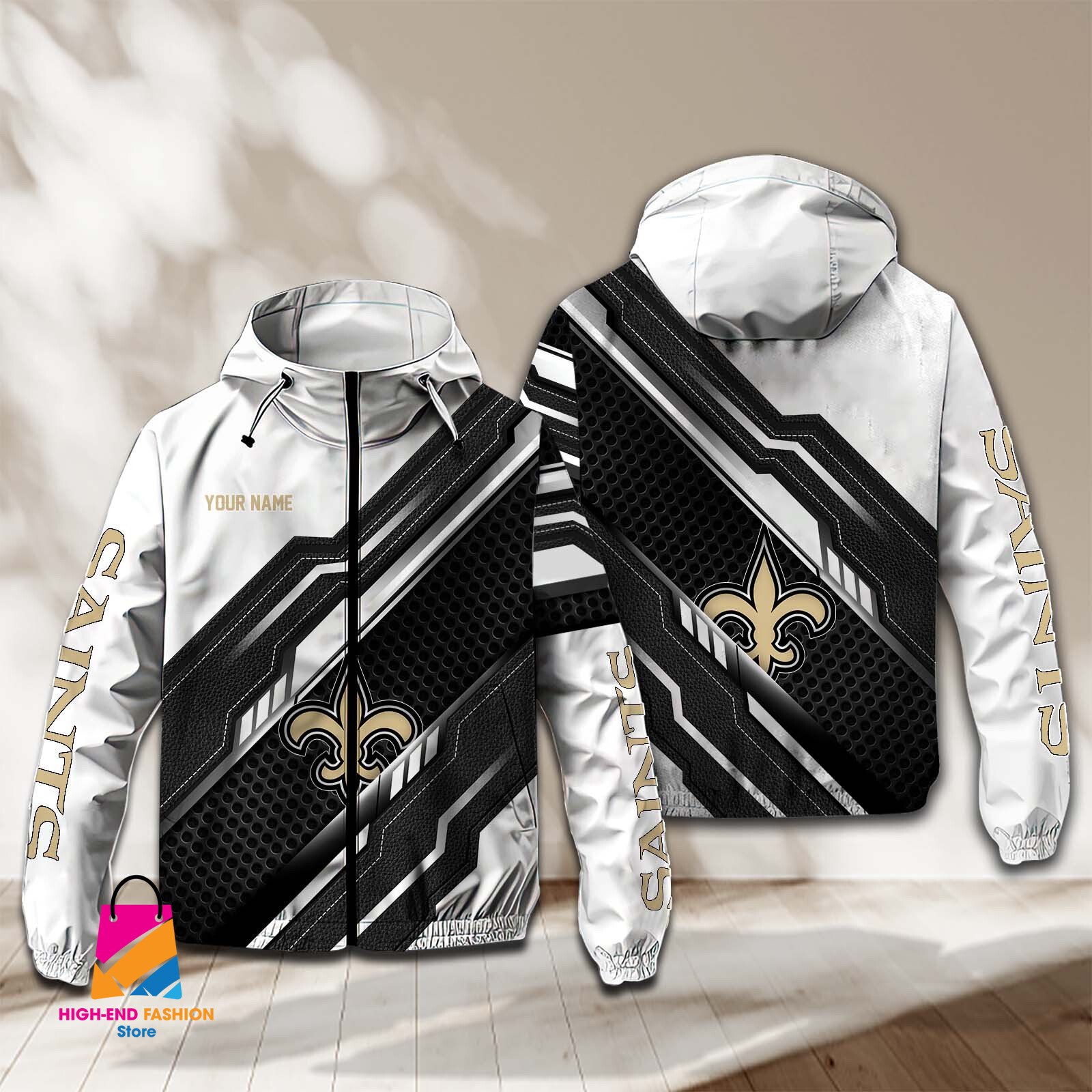 New Orleans Saints NFL Style Windbreaker Jacket For Fans