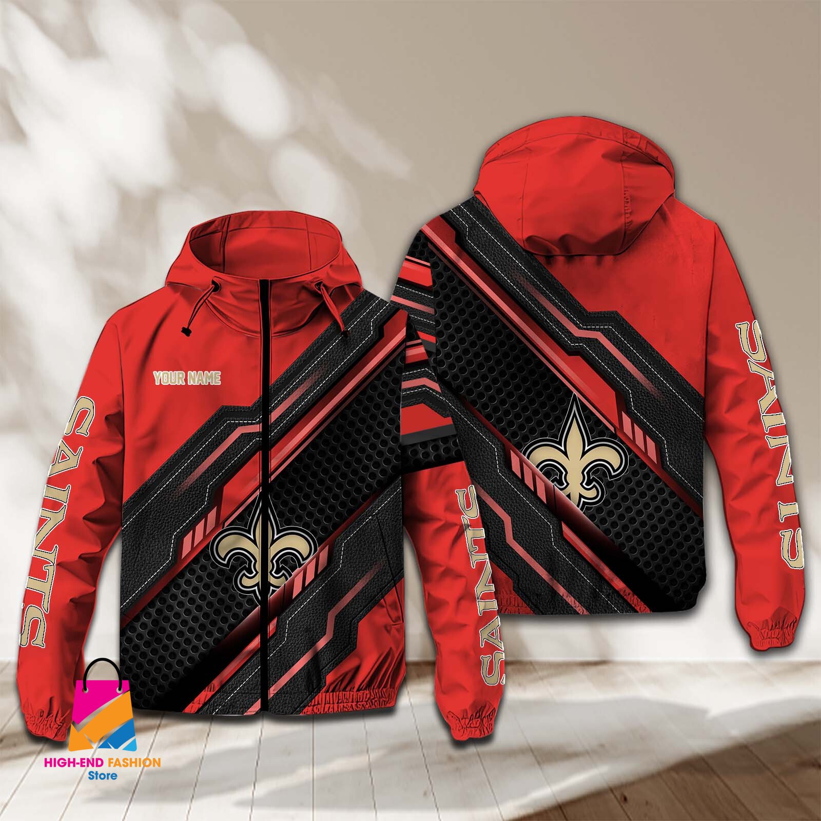New Orleans Saints NFL Style Windbreaker Jacket For Fans