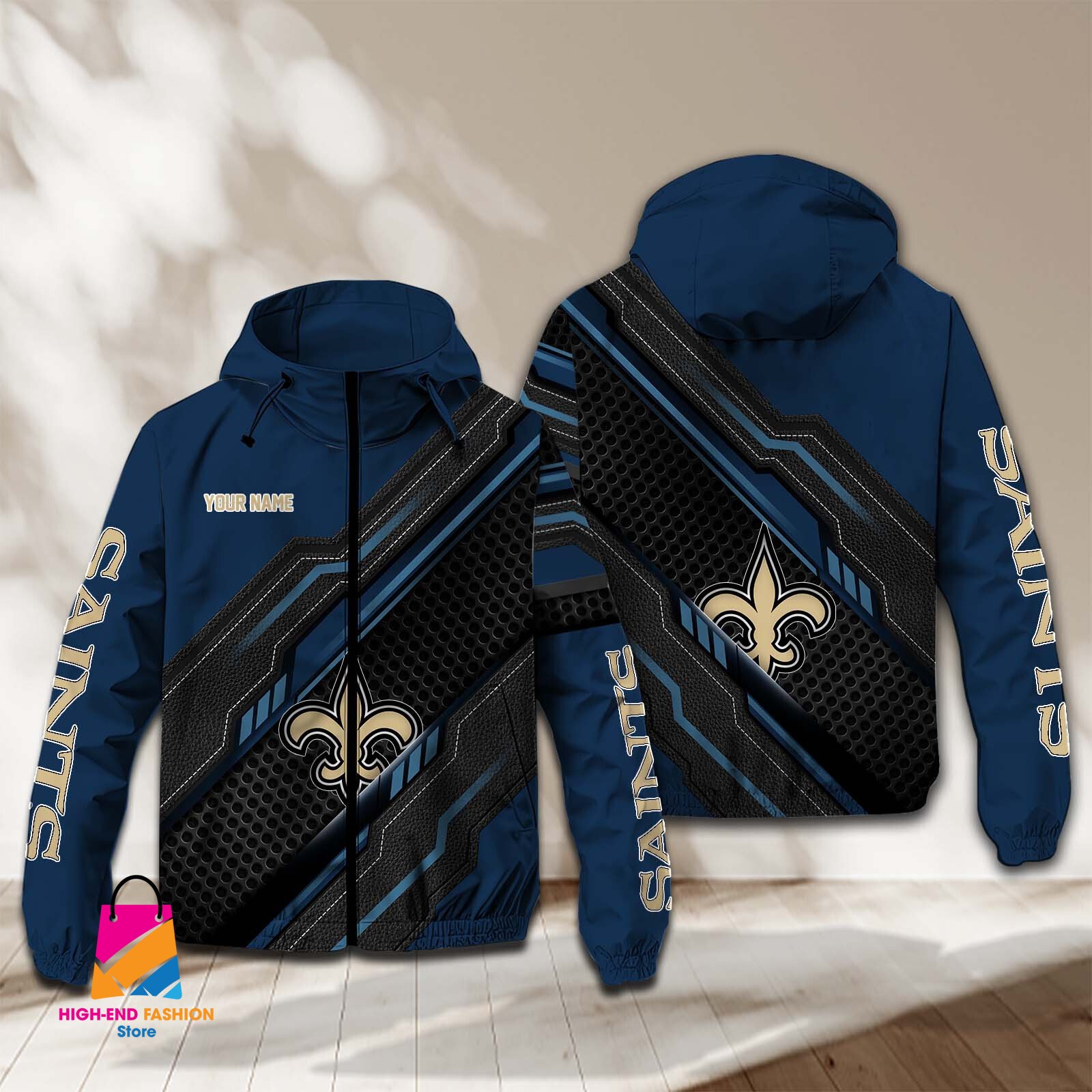 New Orleans Saints NFL Style Windbreaker Jacket For Fans