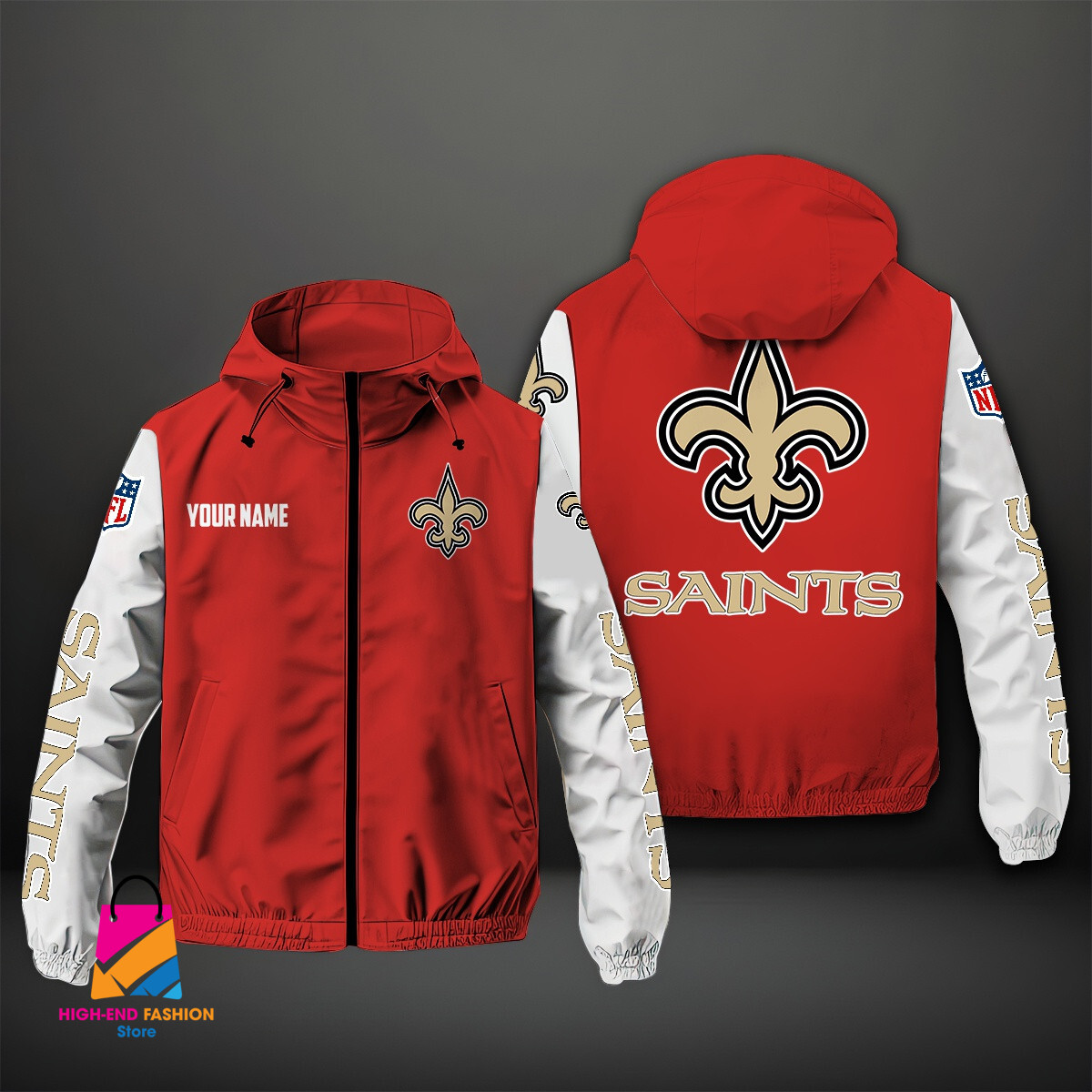 New Orleans Saints NFL Style Windbreaker Jacket For Fans