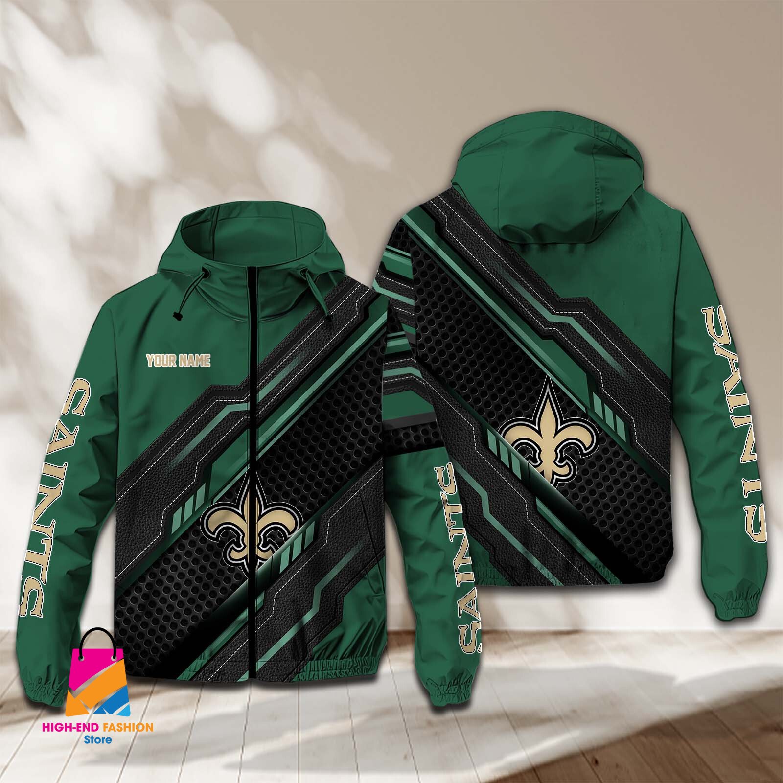 New Orleans Saints NFL Style Windbreaker Jacket For Fans