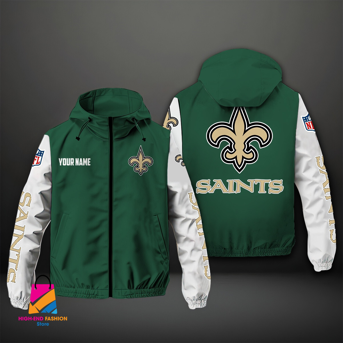 New Orleans Saints NFL Style Windbreaker Jacket For Fans