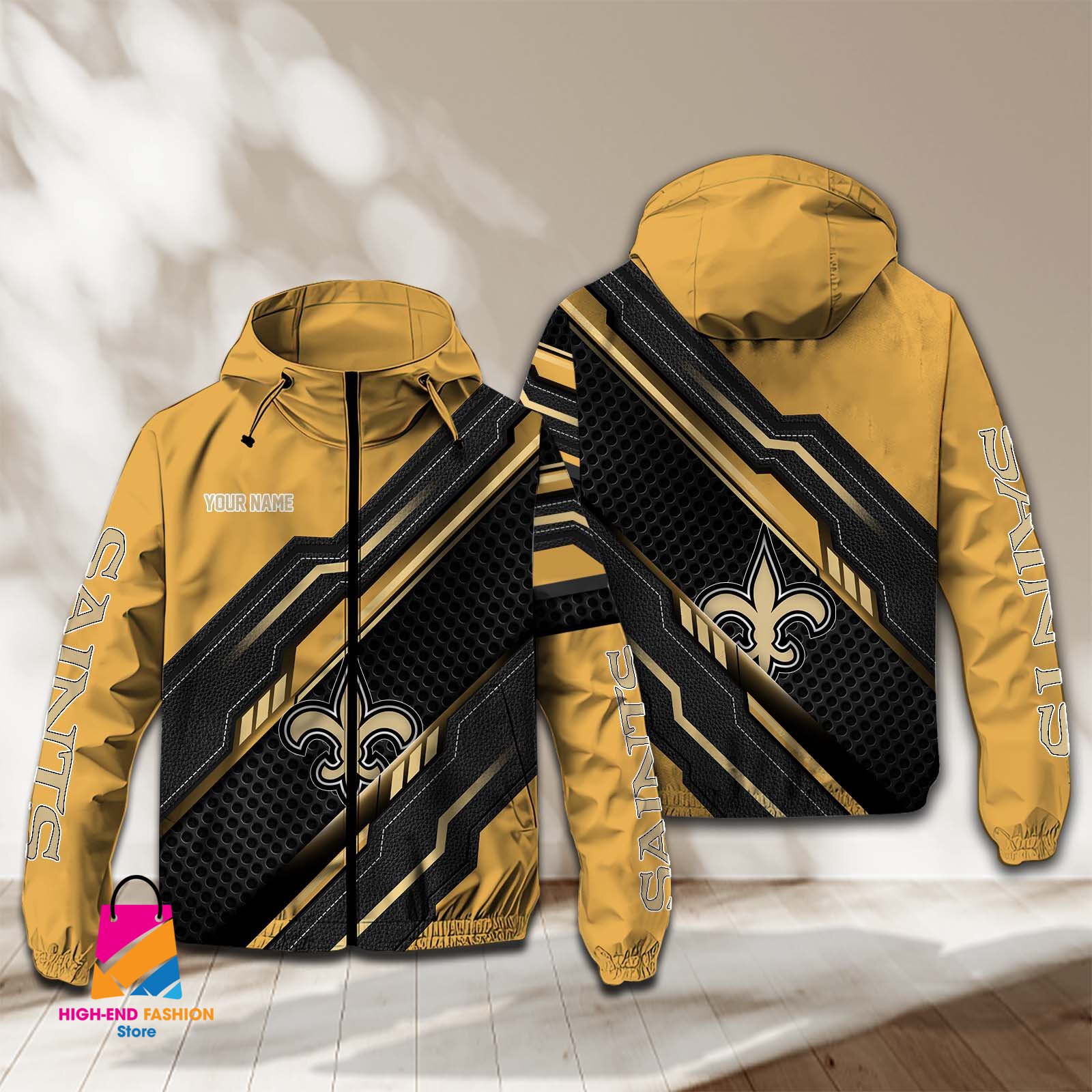 New Orleans Saints NFL Style Windbreaker Jacket For Fans