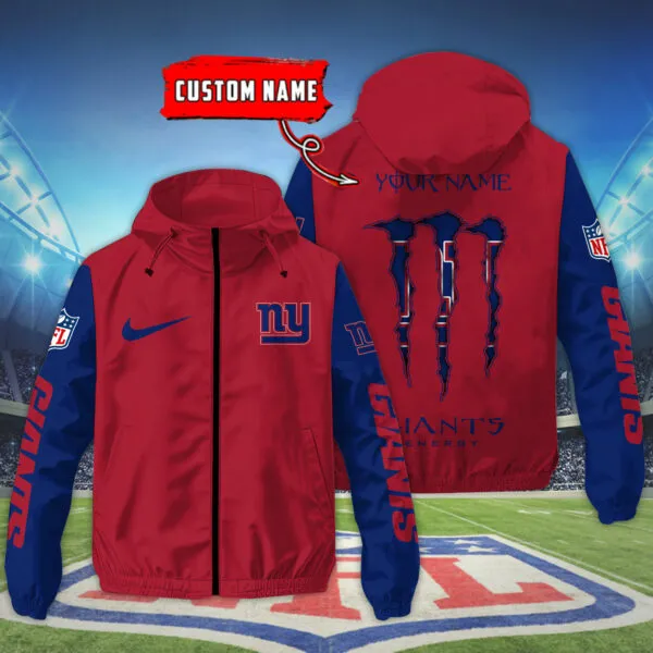 New York Giants NFL Personalized Style Windbreaker Jacket For Fans