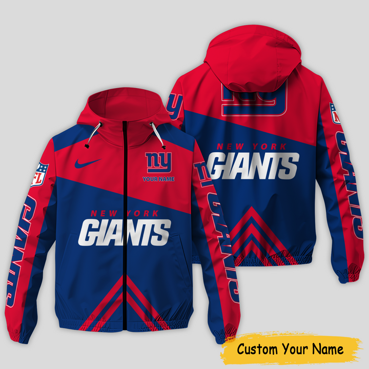 New York Giants NFL Personalized Style Windbreaker Jacket For Fans