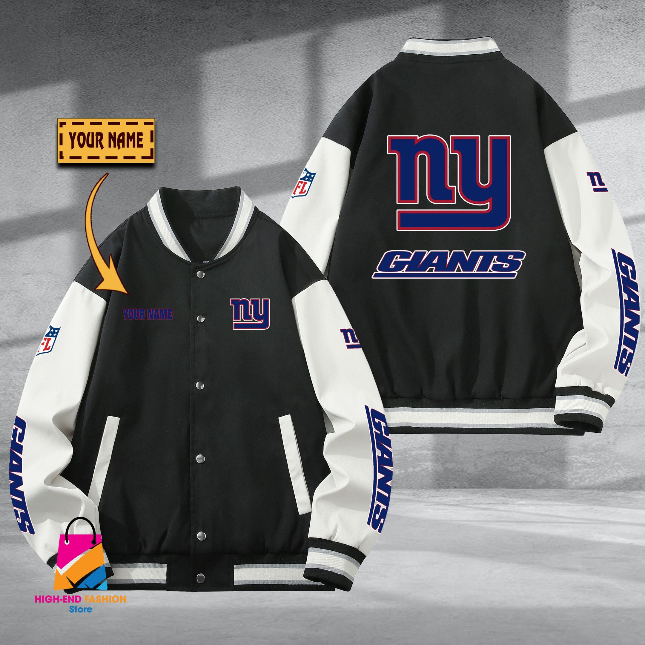 New York Giants NFL Style Baseball Jacket For Fans