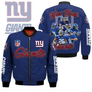 New York Giants NFL Style Bomber Jacket For Fans
