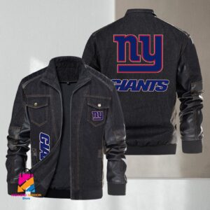New York Giants NFL Style Denim Jacket For Fans