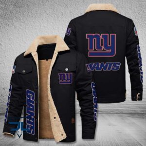 New York Giants NFL Style Fleece Thermal Cotton Jacket For Fans