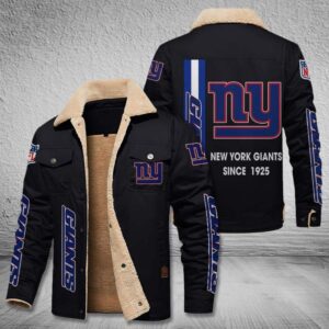New York Giants NFL Style Fleece Thermal Cotton Jacket For Fans