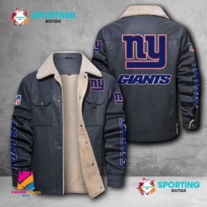 New York Giants NFL Style Leather Jacket For Fans
