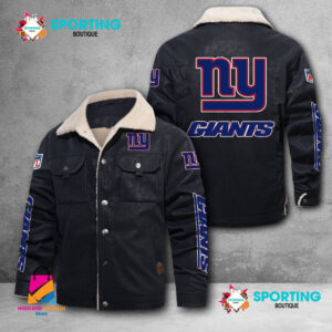 New York Giants NFL Style Fleece Thermal Cotton Jacket For Fans