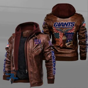 New York Giants NFL Style Leather Jacket For Fan