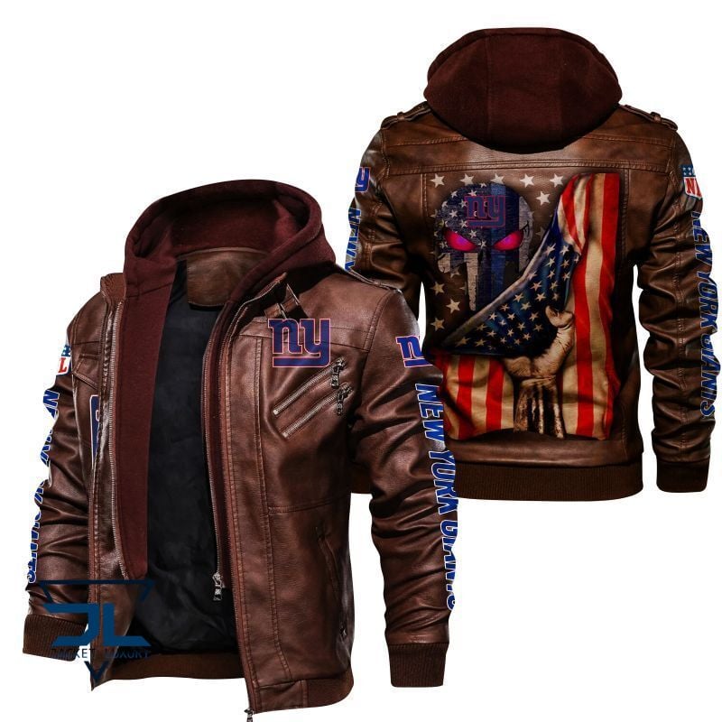 New York Giants NFL Style Leather Jacket For Fan