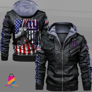 New York Giants NFL Style Leather Jacket For Fan