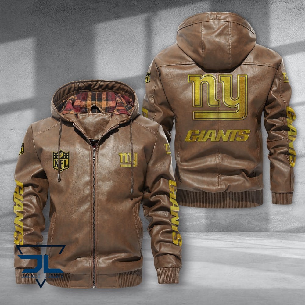 New York Giants NFL Style Leather Jacket For Fans