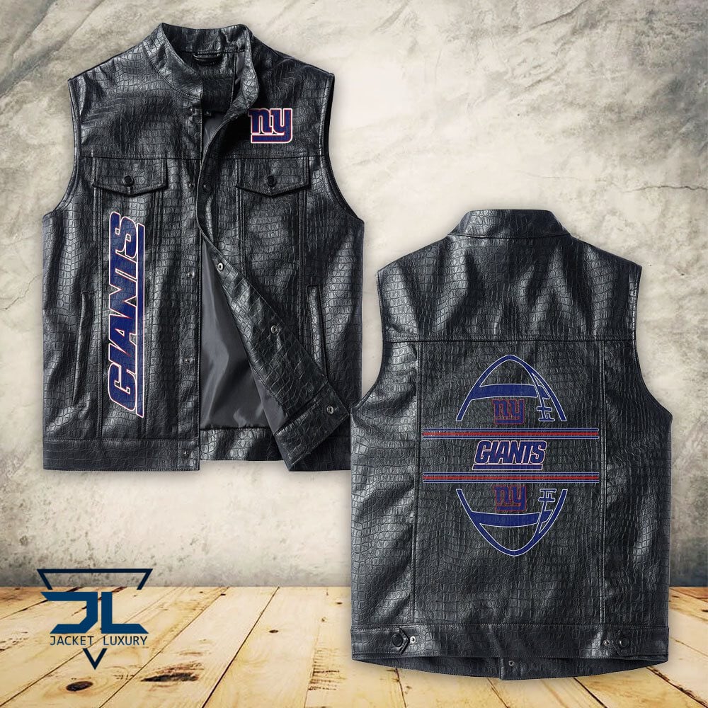 New York Giants NFL Style Leather Jacket For Fans