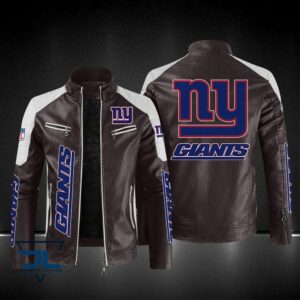 New York Giants NFL Style Leather Jacket For Fans