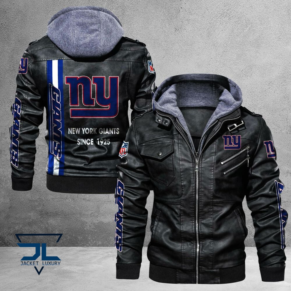 New York Giants NFL Style Leather Jacket For Fans