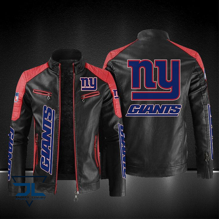 New York Giants NFL Style Leather Jacket For Fans
