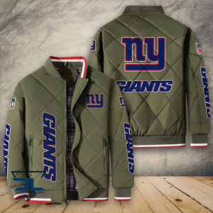New York Giants NFL Style Puffer Jacket For Fans
