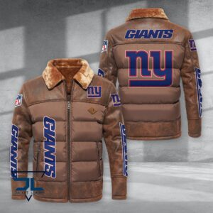 New York Giants NFL Style Puffer Jacket For Fans