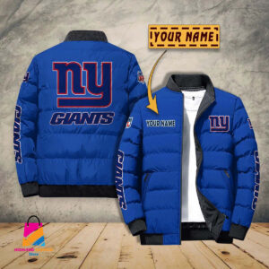 New York Giants NFL Style Puffer Jacket For Fans