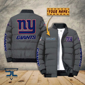 New York Giants NFL Style Puffer Jacket For Fans