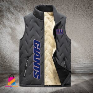 New York Giants NFL Style Sleeveless Puffer Jacket For Fans