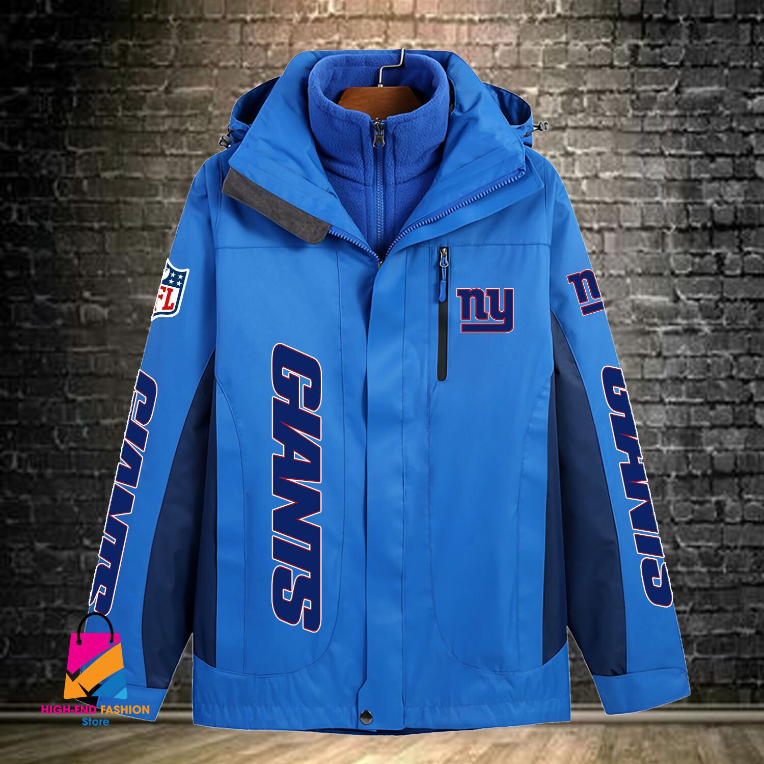New York Giants NFL Style Windbreaker Jacket For Fans