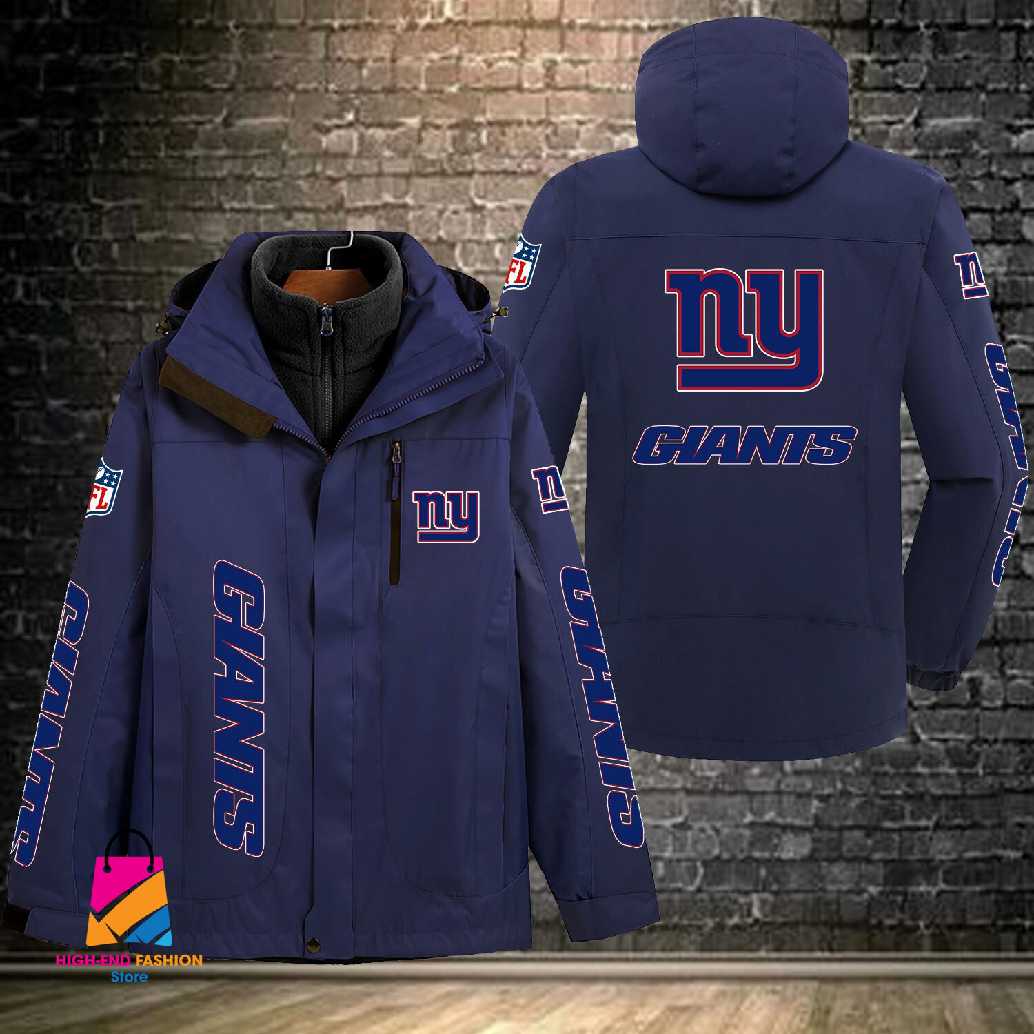 New York Giants NFL Style Windbreaker Jacket For Fans