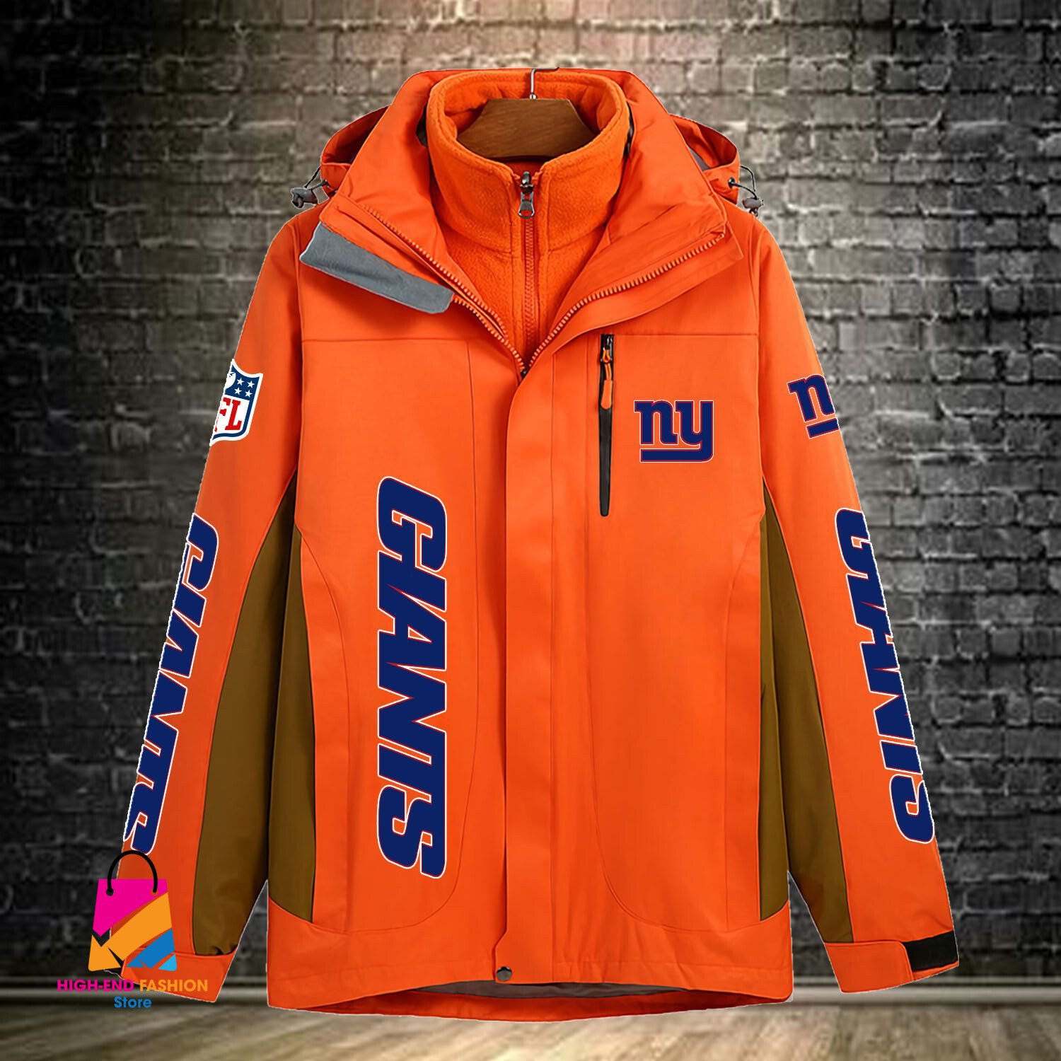 New York Giants NFL Style Windbreaker Jacket For Fans