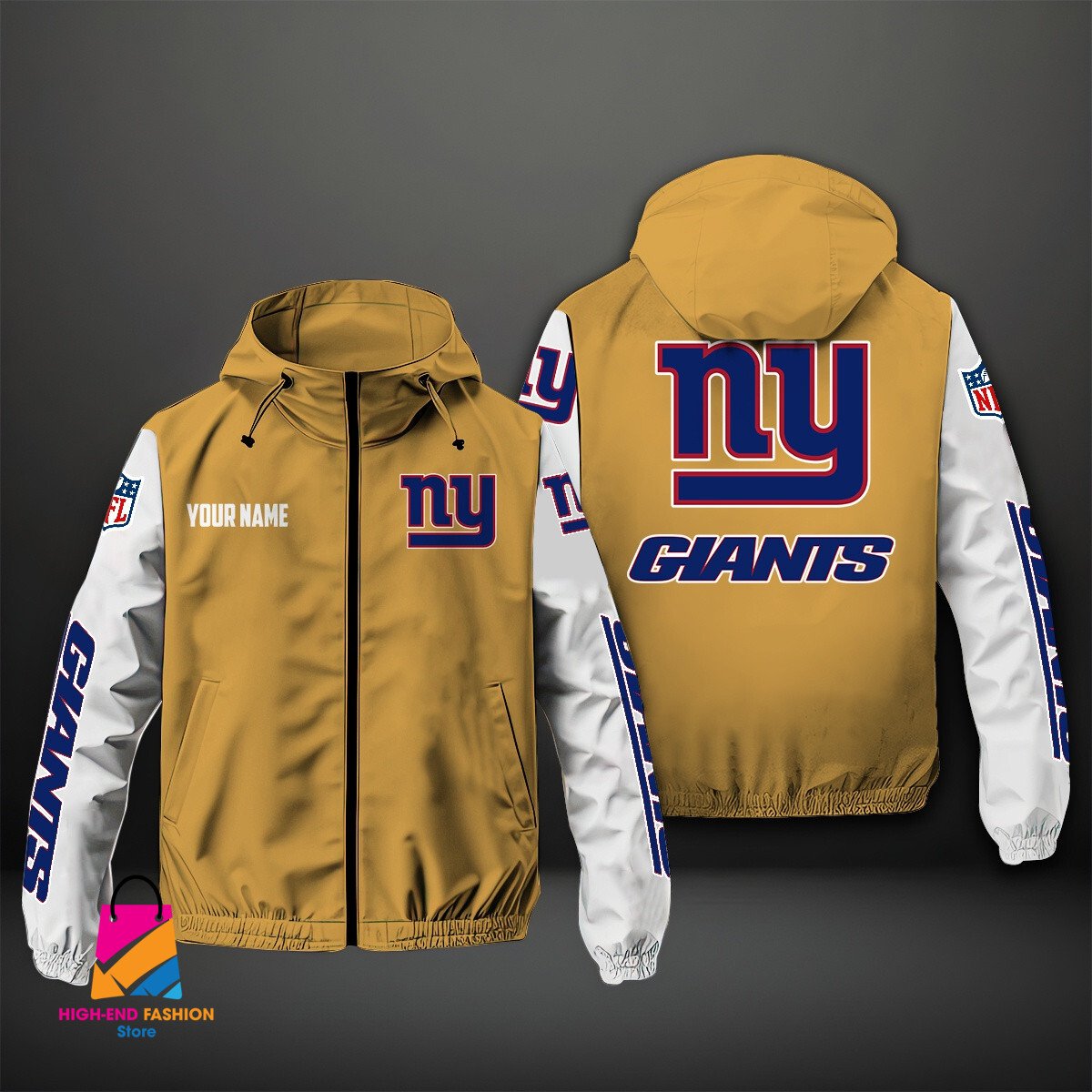 New York Giants NFL Style Windbreaker Jacket For Fans