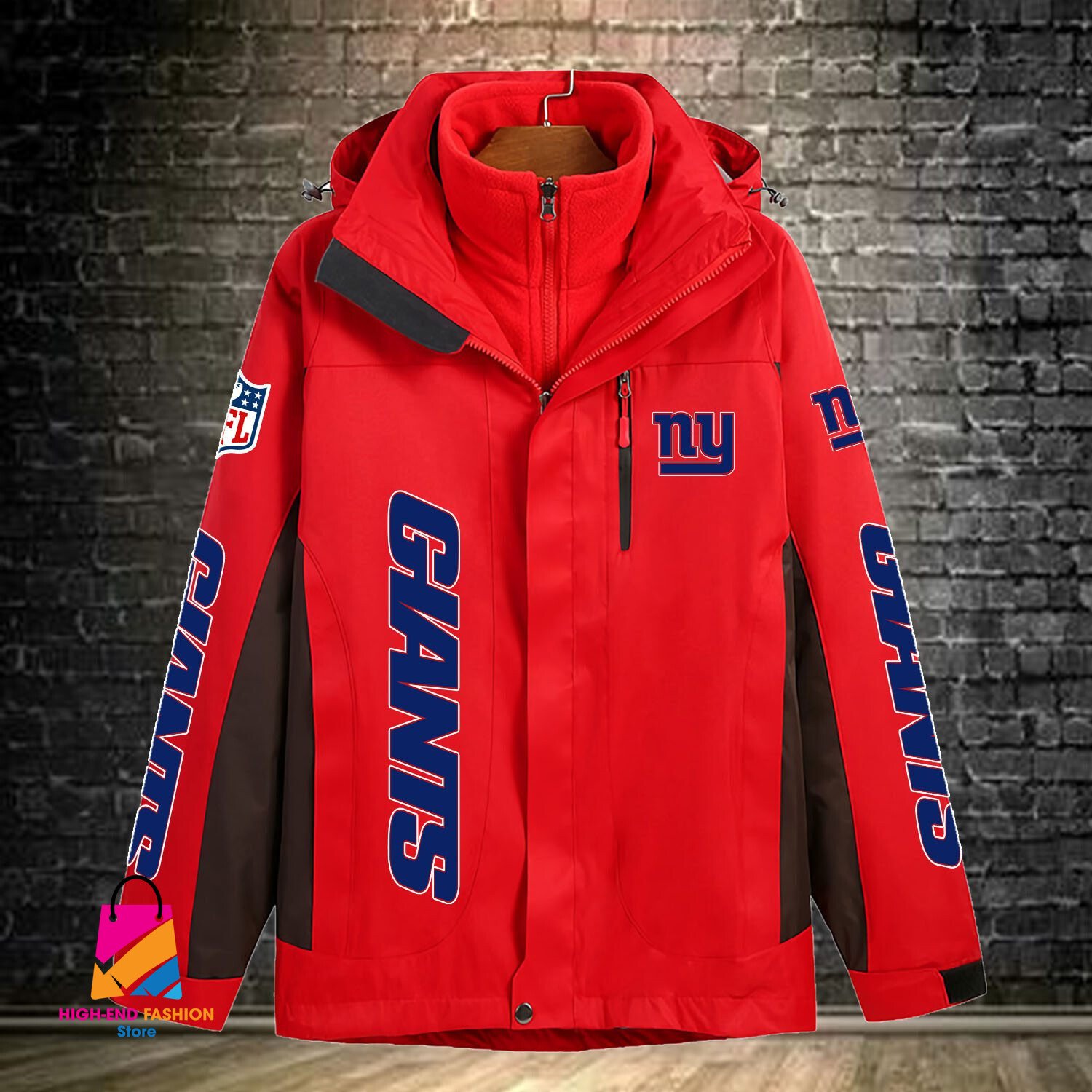 New York Giants NFL Style Windbreaker Jacket For Fans